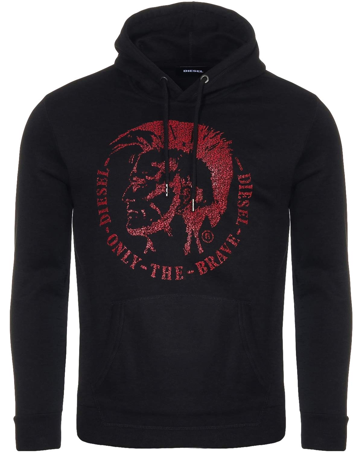 Diesel Men's Black S-Agnes Felpa Hoodie