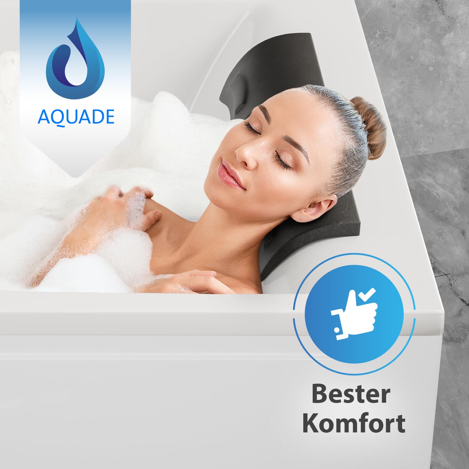 AQUADE Acryl Badewanne 180x120 cm Modell: Hamburg Badewanne Komplettset mit Wannenfüßen + Schürze + Ab-Überlauf-Garnitur + Wannenrandarmatur + Nackenkissen + LED/Konfigurieren Sie Ihre Wanne