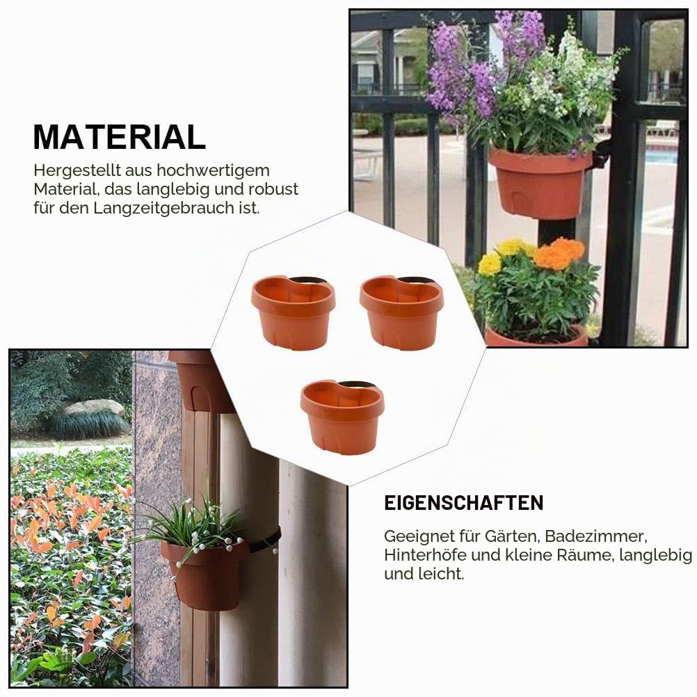 VANZACK Wandblumentopf Aus Kunststoff – HäNgender Blumenhalter 19X14Cm FüR Innen Und AußEn Praktischer Pflanztopf Zur Dekoration Und Aufbewahrung