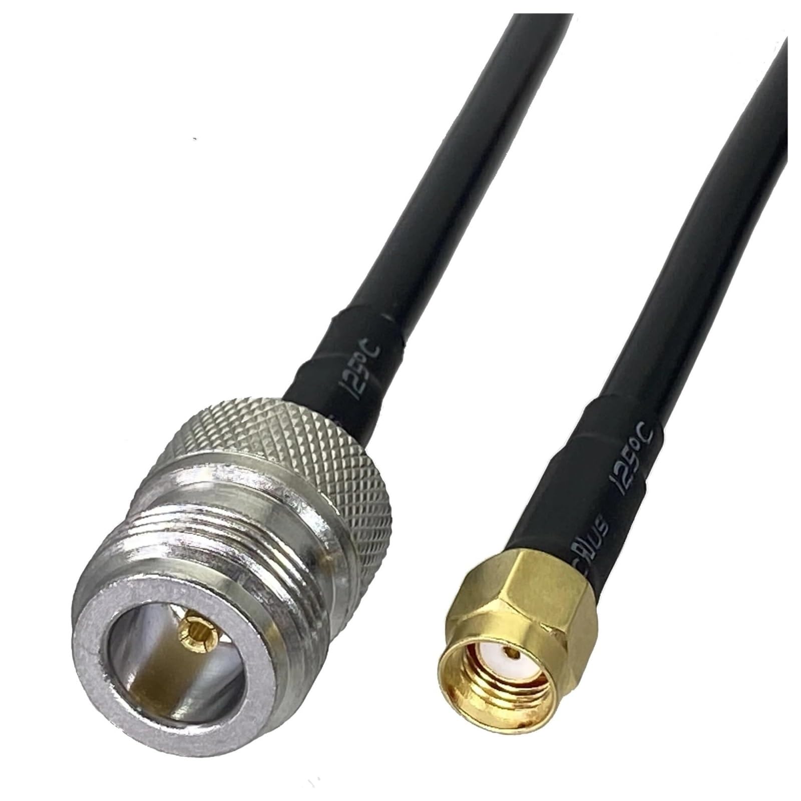5 Pezzi RG58 N Jack Femmina A Connettore Coassiale A Crimpare Maschio SMA