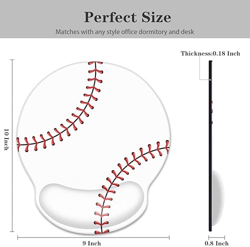 Miniatura 2 de WAVEYU Alfombrilla de mouse con soporte de muñeca, alfombrilla de mouse para hombre, base de goma antideslizante, alfombrilla de mouse para