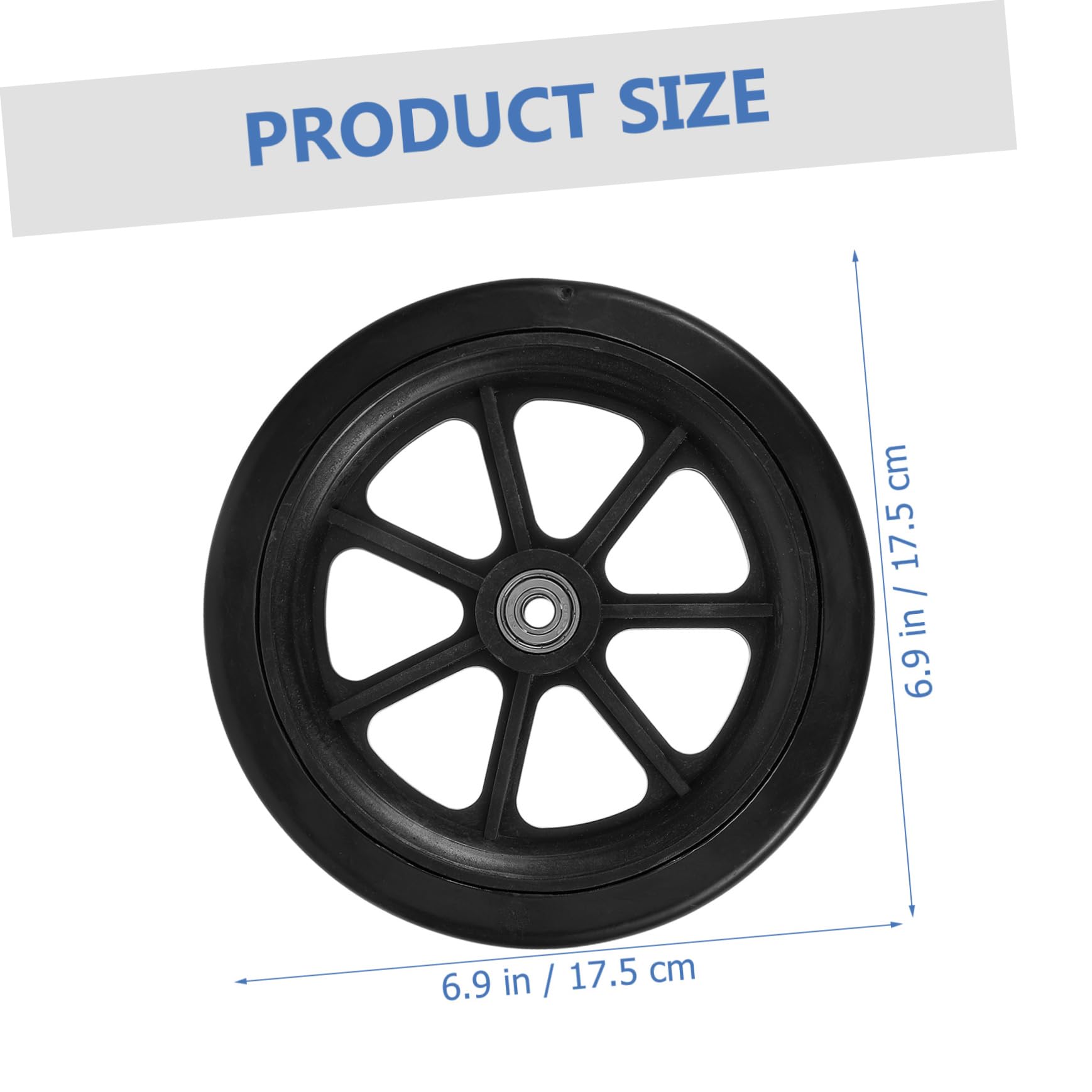 KOMBIUDA 1 Pair Patient Wheelchairs Elderly Wheelchair Elder Wheelchair Accessories Wheelchair for Elderly Adults Replaceable Wheel Universal Wheels Wheel for Front Metal Black