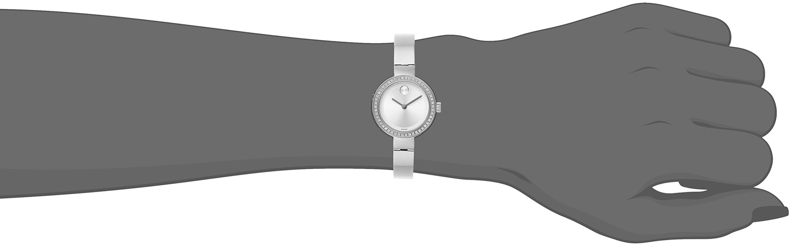 Movado Womens 3600321 Analog Display Swiss Quartz Silver Tonewatch
