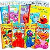 Sesame Street Ultimate Board Books Set for Kids Toddlers - Pack of 8 Board Books and Story Books with Alphabet Stickers (ABC Set)