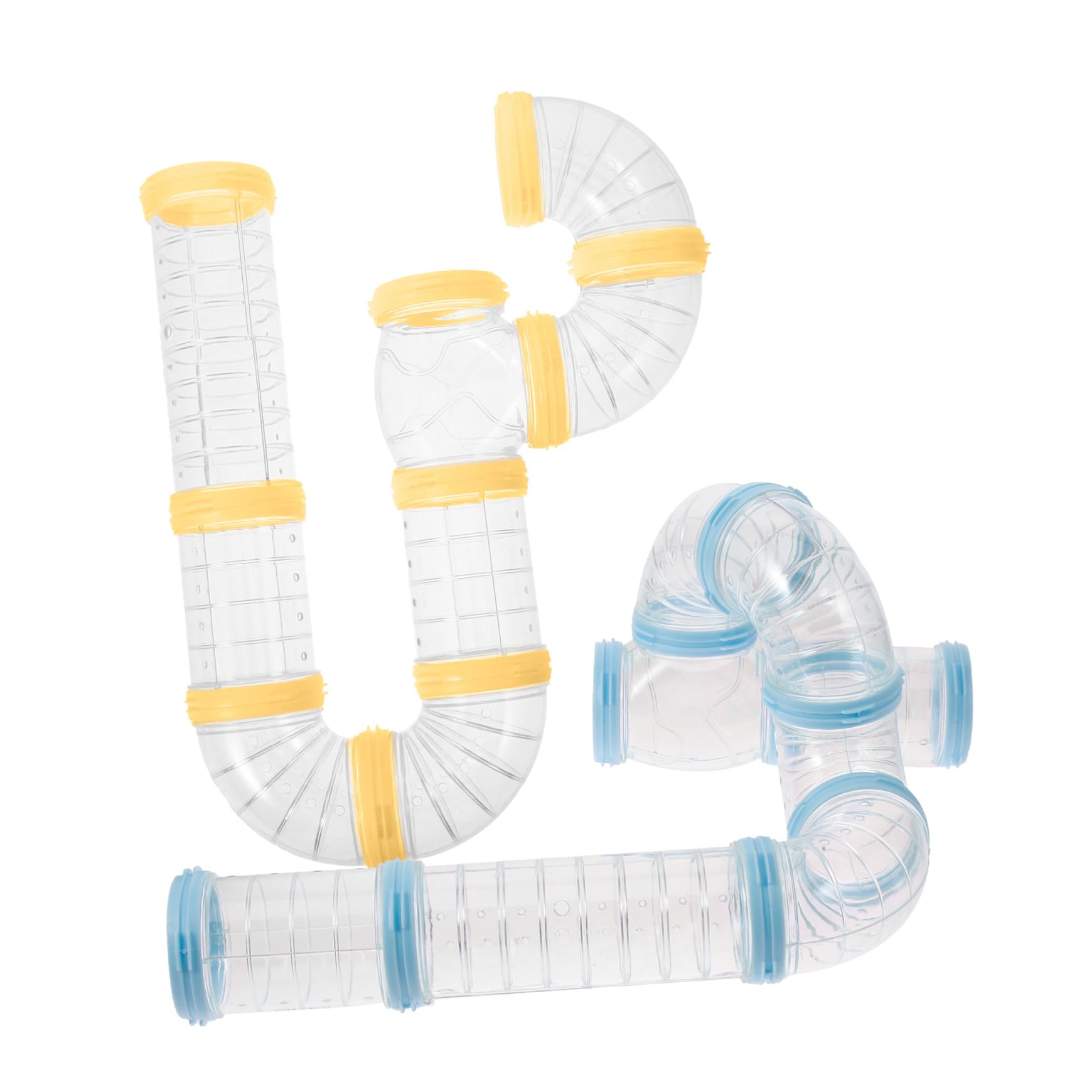 Homoyoyo 2sätze Hamsterröhren-bausatz DIY Tunnel für Hamsterkäfig Spielzeug Bewegung Rückzugsort für Kleintiere