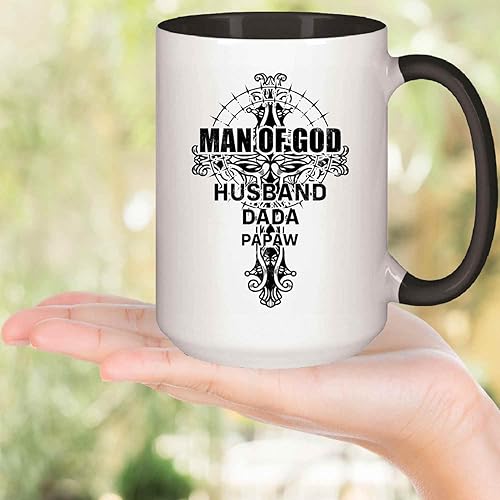 Miniatura 5 de Inspirational Gift Unique Gift For Man Of God Husband Dada Papaw Family Christians Believers Prayers For Son 11oz 15oz Inner Color Accent Mug