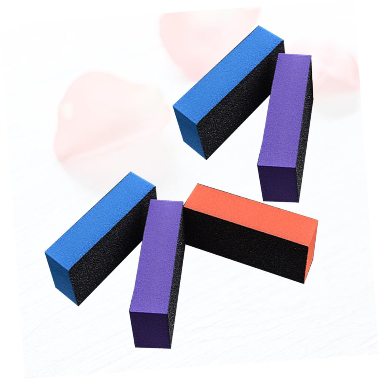 Didiseaon 5Pcs Three Sided Nail Files Mixed Color Sponge Manicure Tools for Women for Nail Art Supplies Surface Sanding Nail Polish Removal
