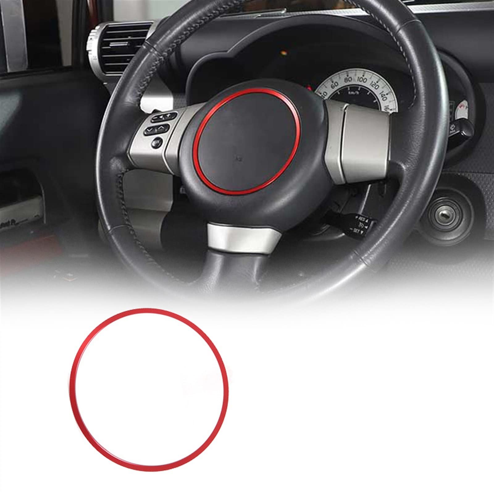 Couverture de volant Toyota FJ Cruiser : anneau décoratif de moyeu central 2007-2021