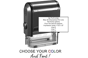 Personalized Address Stamp: Create Your Own Custom Stamp with 8 Lines of Text