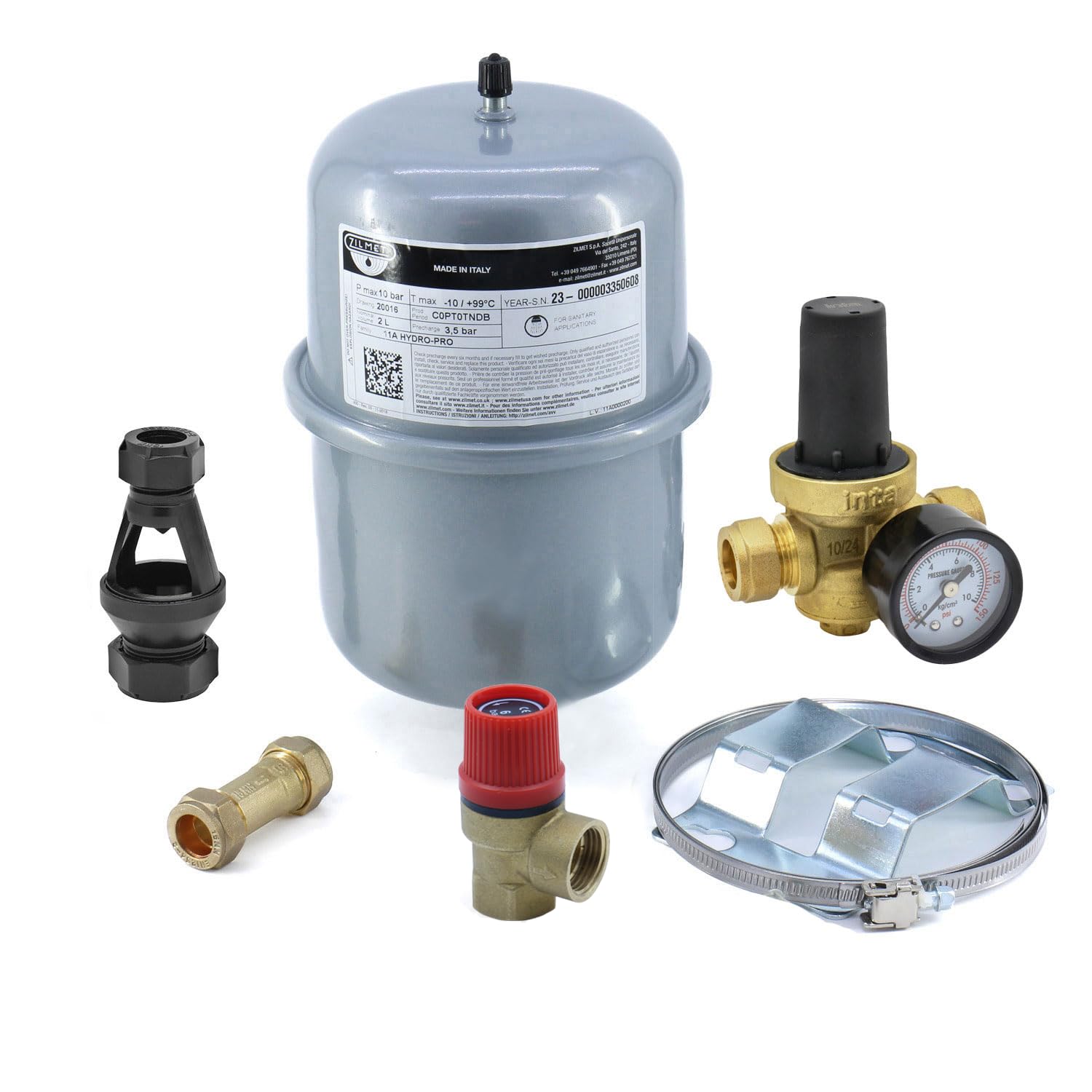 Varem – 2 Litre Potable Expansion Vessel Kit (Kit A B C D) and Bracket R1002823S4038000