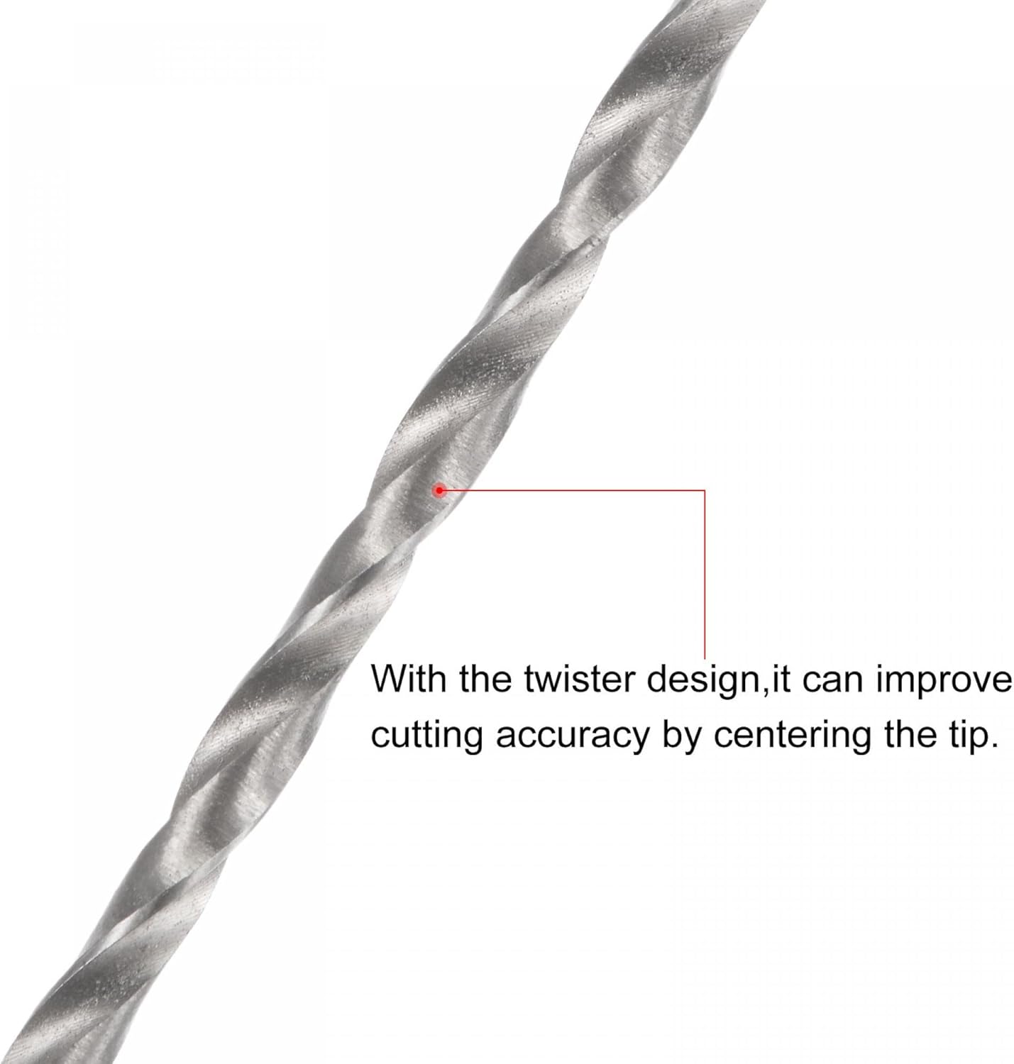 uxcell 5 Pcs 1.6mm Mini Micro Twist Drill Bits, High-Speed Steel Straight Shank Extra Long Drill Bit 75mm for Aluminum Alloy