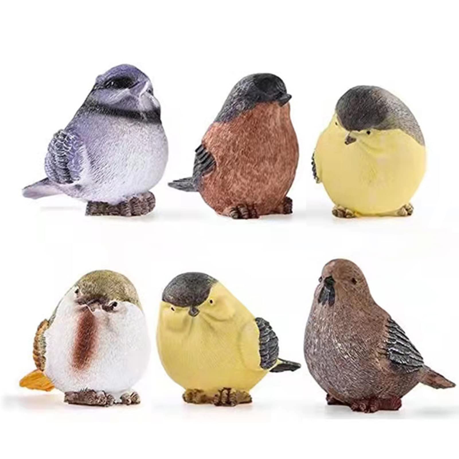 Micro paysage d'oiseau réaliste en résine pour raviver un jardin terne