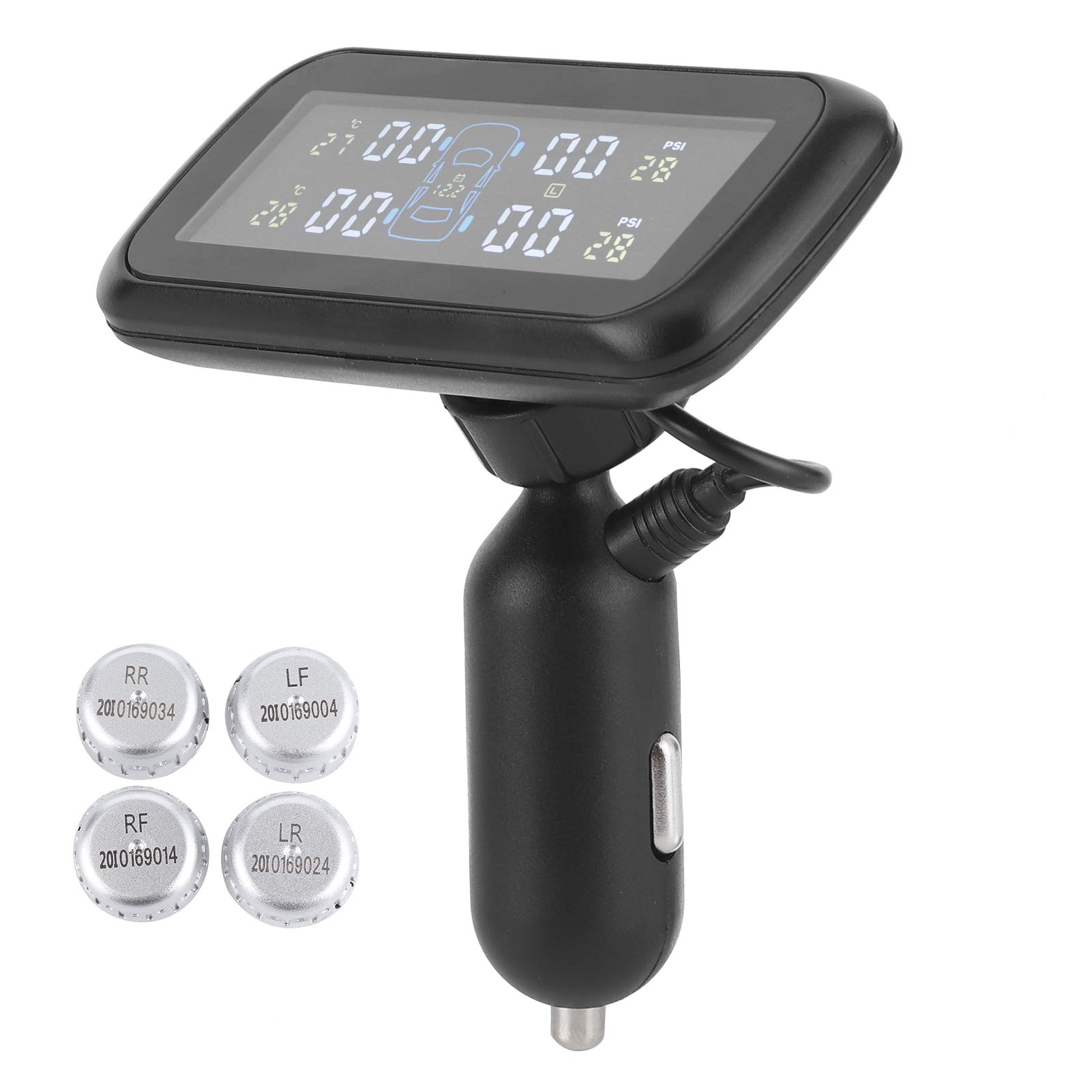 TPMS Wireless Per Monitoraggio Pressione Pneumatici - 4 Sensori Con Display LCD Solare - Foto 7