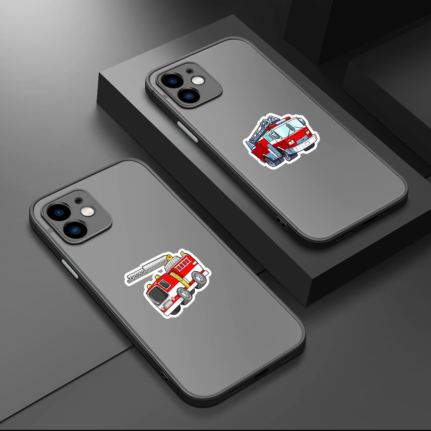 ParPix 50 stuks brandweerstickers, groot 6 cm kinderen, verjaardag, decoratieve stickers