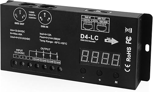 Vista 37 de Controlador Dmx 3CH dmx 512 controlador Dmx Decodificador para tira LED RGB o luces controlador Dmx512 Decodificador de pantalla digital