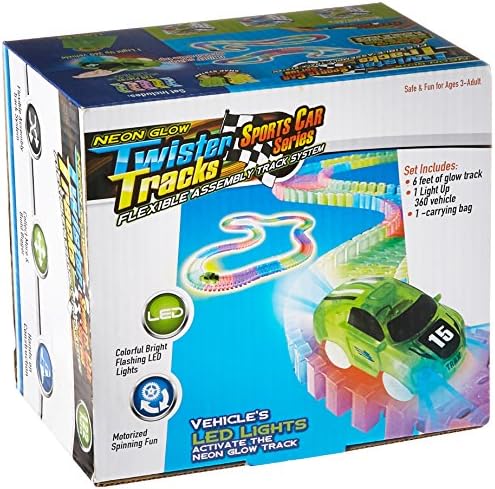 Neon Glow Twister Tracks - Flexible Assembly Track System