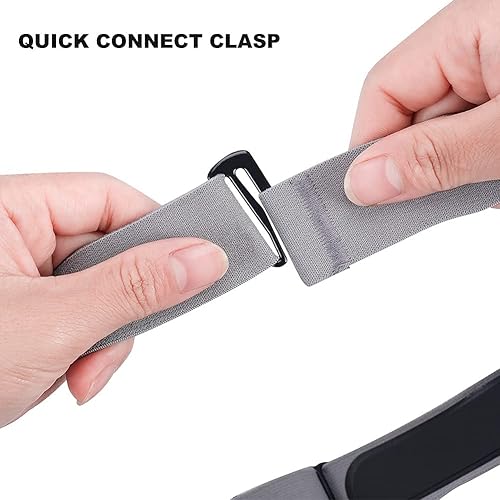 Miniatura 7 de Correas de pecho de repuesto para monitor de frecuencia cardíaca compatibles con Polar H7 H9 H10 Wahoo Tickr Garmin Cinturón de pecho HR Senor M-XXL