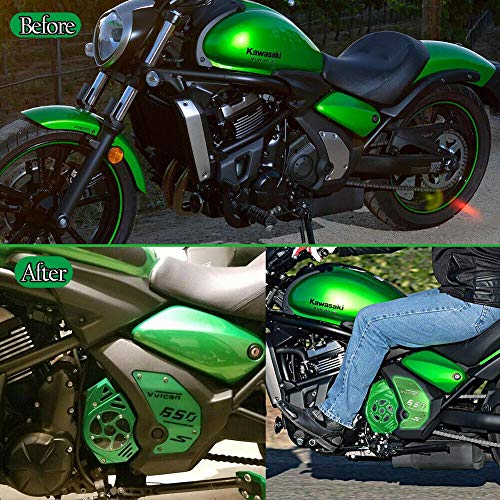 Motorcycle Front Chain Guard Sprocket Engine Cover For Er6N Er 6N 2012-2015 Er6F Er 6F Ninja650 Ninja 650 2012-2014 Versys650 Versys 650 Kle650 2006-2014 Vn650 Vn 650 Vulcan S 2015-2023 (Green) #TOP3