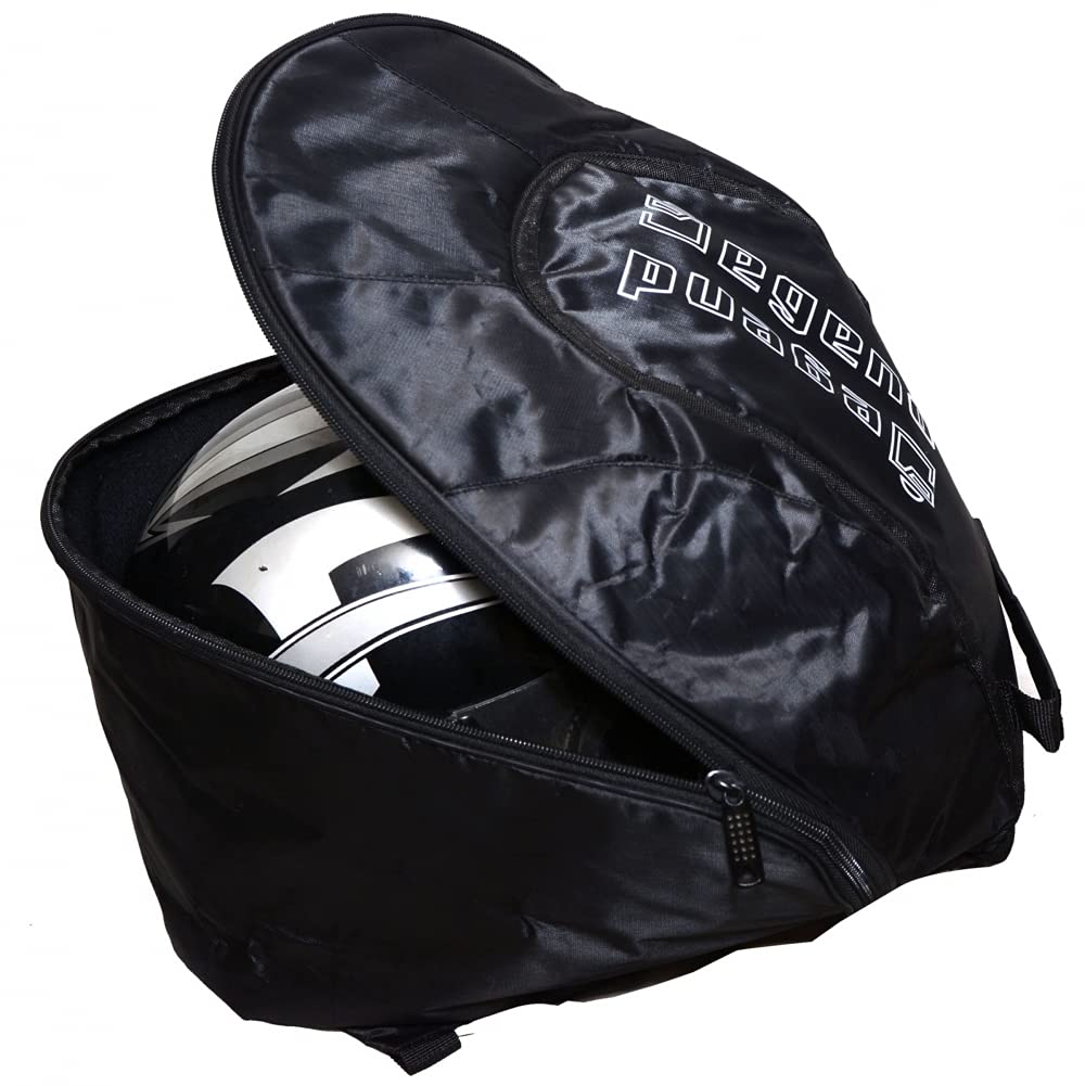 Mochila para Casco Moto Hombre y Mujer - Porta Casco para Moto con Forro Interior Anti Rayas y Espalda Acolchada - Accesorios para Moto - Mochila Moto - Talla Única Color Negro