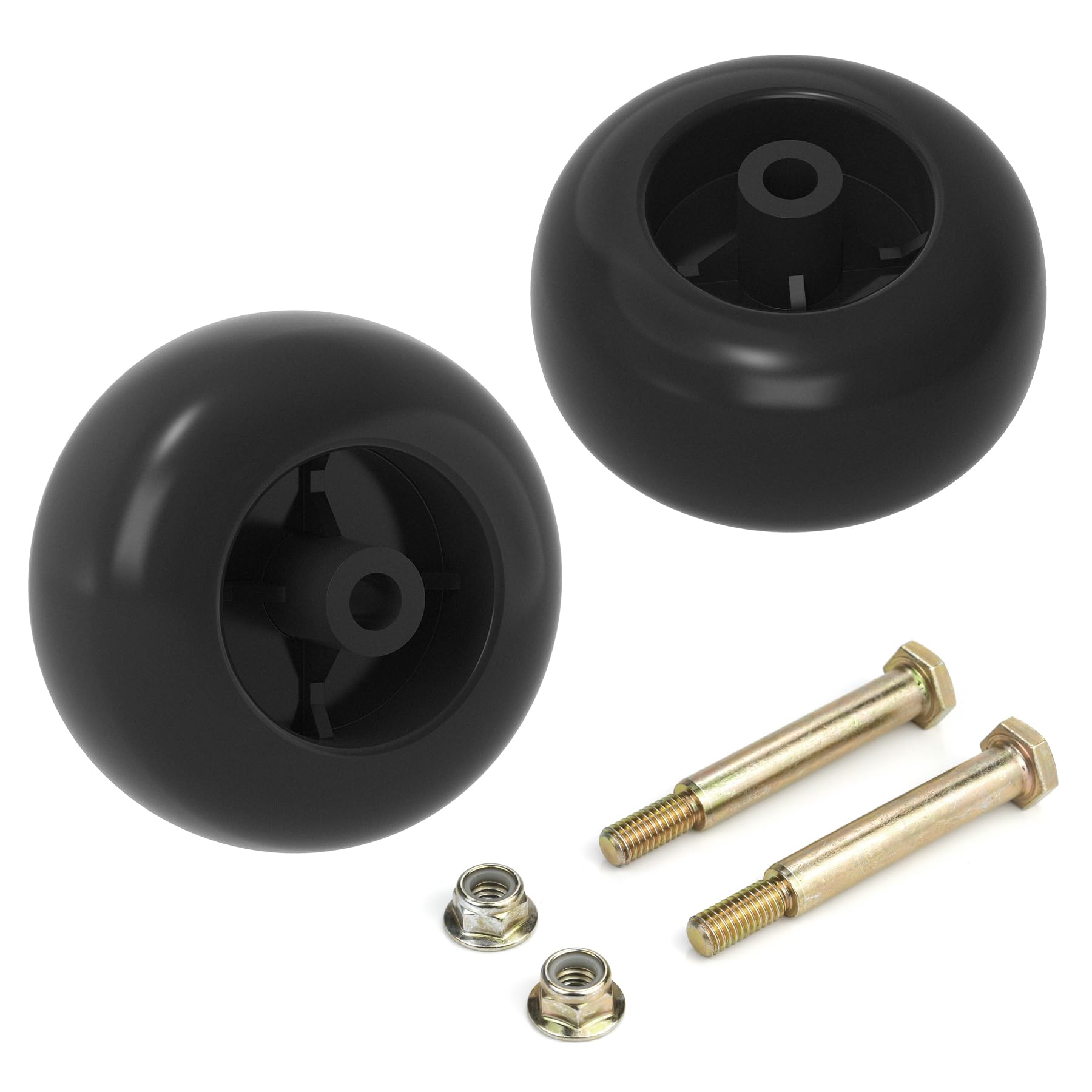 Mower Deck Wheels Fit for Craftsman Husq Cub JD Lawn Mower Tractor Replace for 753-04856A Deck Rollers Gauge Wheel for 54" 48" Deck 2 Set