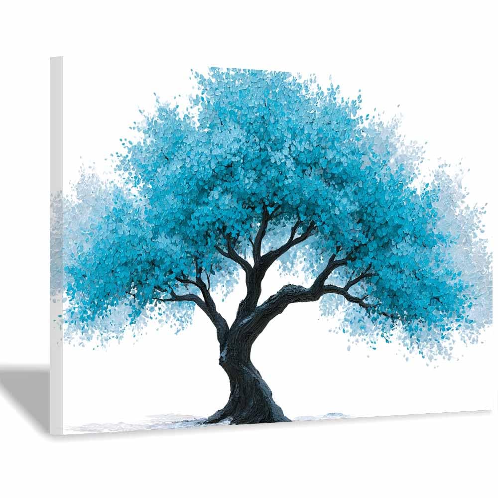 HOQIU Canvas Wall Art Sunlit Fantasy Tree tree poster, landscape wall art, for Living Room Bedroom Bathroom.(Multicolor)-60x80cm Framed