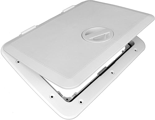 Miniatura 3 de Tempress - 1115- Escotilla de leva sin cerradura, color blanco.