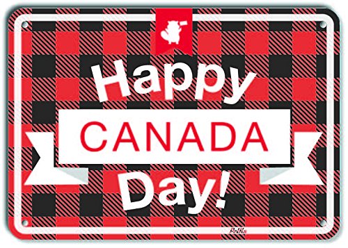 Panneau aluminium Happy Canada Day plaque décorative extérieure motif castor