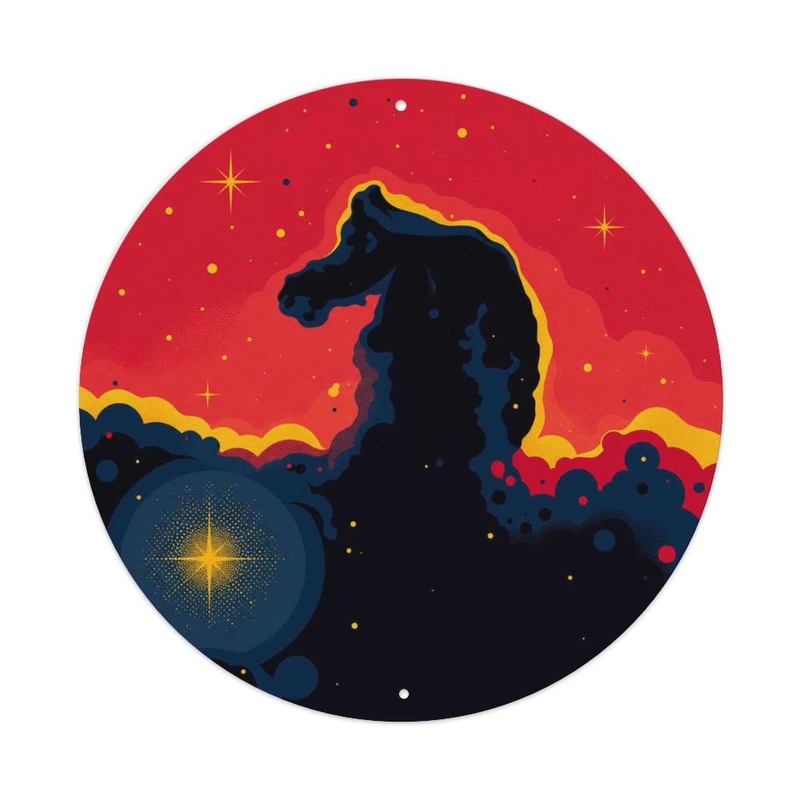 Odgynaw 8X8inch(20X20cm) Cosmic Horsehead Nebula Barnard 33 Telescope View Space Metal Tin Sign