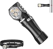 Flashlight Rechargeable 1200 Lumens Small Flashlights with Magnet - HD10 Right Angle Flashlight with Anduril 2.0 RGB UI, IP68 Pocket Flash Light for Headlamp Use,Working,Hiking,Climbing-4000K