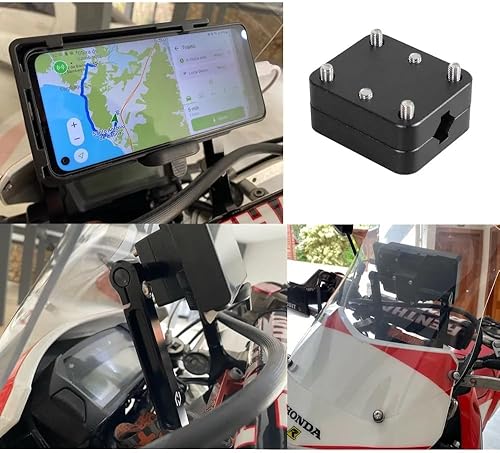 Miniatura 7 de Tenere 700 Navigator Holder 0.472 in0.630 in GPS Soporte de teléfono móvil AMPS para R1200GS LC ADV R1250GS S1000XR CRF1000L F800GS (negro)