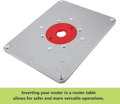 Aluminum Alloy Router Table Insert Plate with Insertion and Install Screws