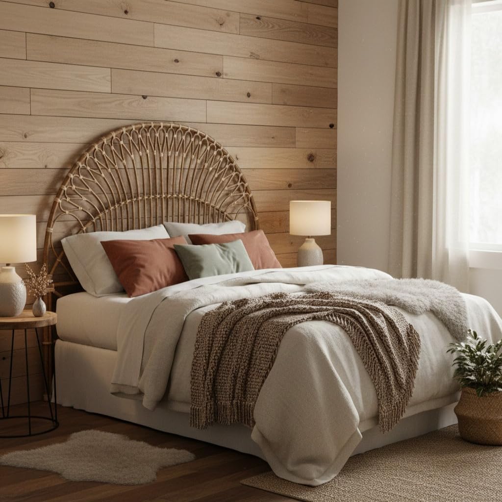 WANDERLUST DECO Cabecero de cama de caña 178x02x127h cm