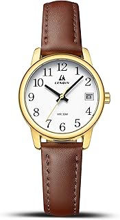 LN LENQIN Ladies Watches Analog Quartz Watches for Women Waterproof Womens Watches Women's Wrist Watches with Leather Strap