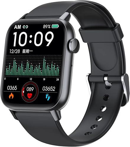 Smart Watch Banlenfy 170 Inch Touch Screen for Android 44 iOS 90 and Above IP68 Water Resistant with Heart Rate Sleep Blood Pressure Monitor Womens