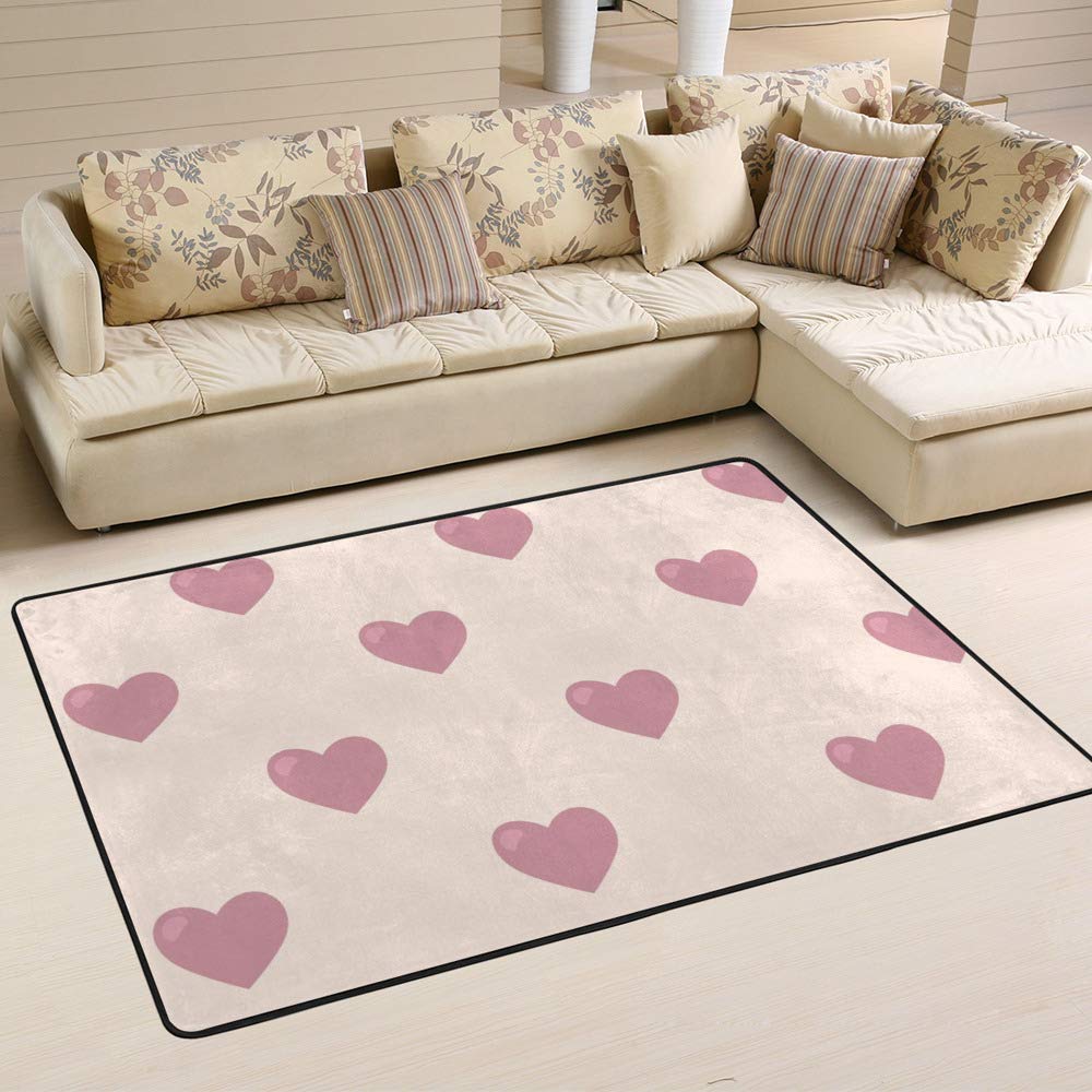 Tapis en forme de cœur 203 x 147 cm tapis de chambre grand tapis de maison Ruchen