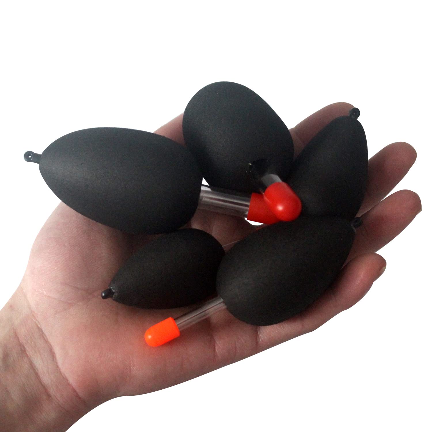 Dingbear Lot De 8-16 Flotteurs De Pêche En Mousse EVA - Bobbers Multi-usages Blanc Noir Rouge Jaune Avec Bâton Lumineux