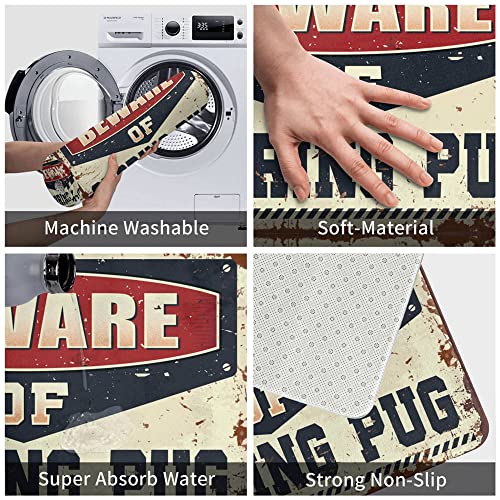 Tapis de sol vinyle Beware of Roning 65x90 cm paillasson imperméable - 4