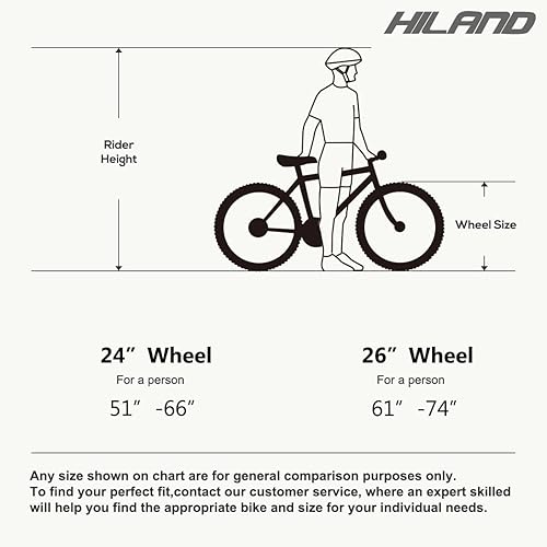Miniatura 7 de Hiland Bicicleta BMX, 20, 24, 26 pulgadas, pilotos de nivel principiante a avanzado, con 2 clavijas, bicicletas para niños y adultos, varios colores