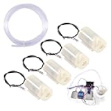 ALAMSCN 4PCS DC 3V 5V Micro Submersible Mini Water Pump for Aquariums Fish Tank Pond Fountain Hydroponics Garden with 2M Flexible Tube Water Pipe