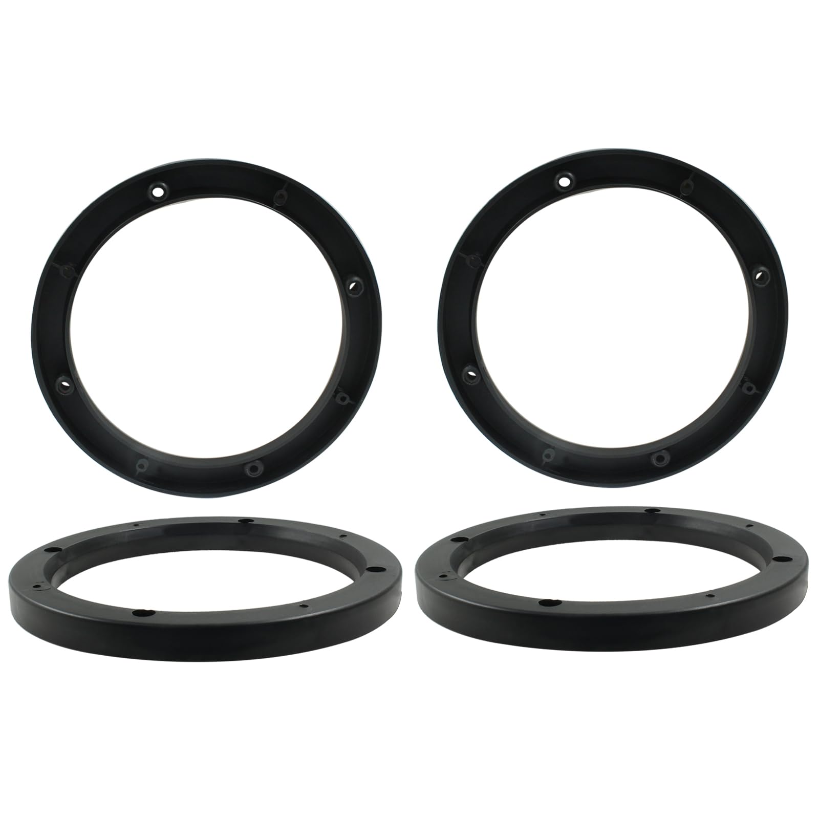 Waziaqoc 4PCS 6.5 Inch Universal Fit Car Speaker Spacer, Auto Car Adaptor Ring Mounting Bracket, Plastic Car Stereo Speakers Spacer(Black)