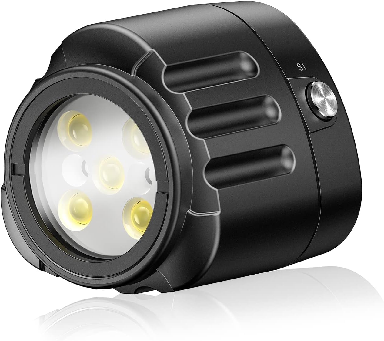 Seafrogs Diving Led Video Light Waterproof 130FT/40M White Red Blue Camera Fill Lights with 1/4" Ball Head Cold Shoe Adapter Underwater Photography Lighting for Gopro Sony Nikon Camera(SL-18)