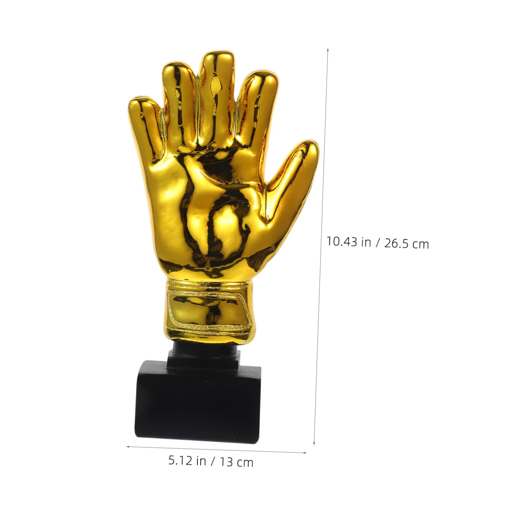 HANABASS Fußball Pokal Groß als Auszeichnungstrophäe aus Kunstharz mit Goldener Farbe Kleine Trophäen für Schule und Kindergarten als Siegerpokale und Spielpreis