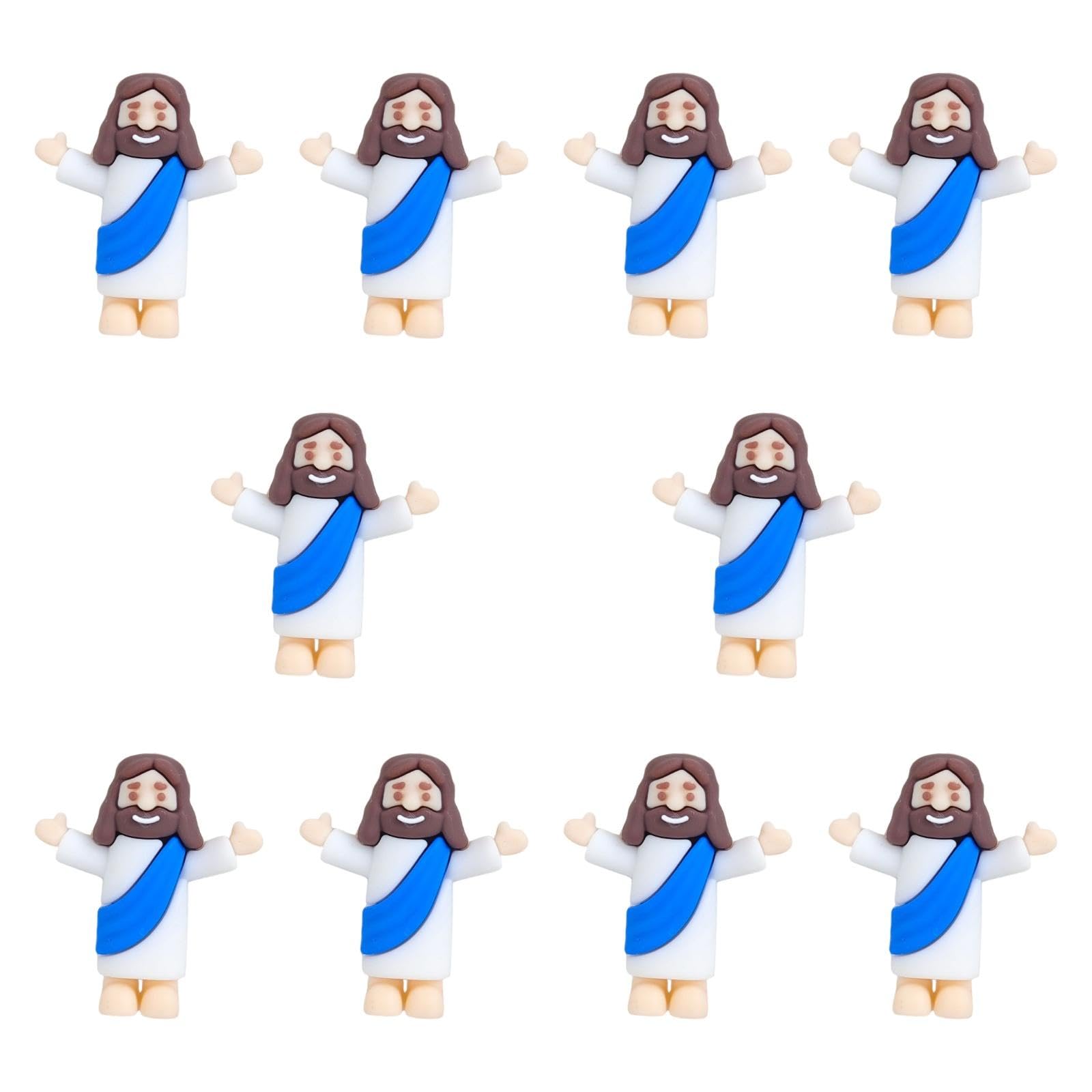 Figurines de Jésus (10 Pièces) pour Décorations D'œufs de Pâques
