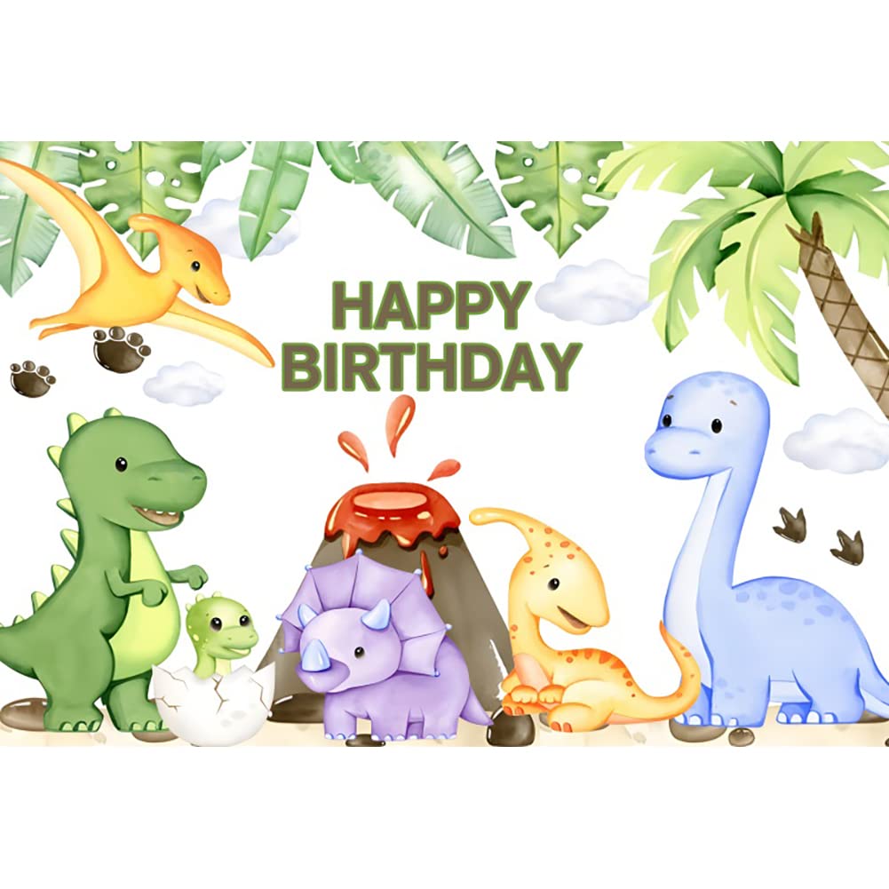 Sfondo Compleanno Dinosauri 220x150cm - Vinile Per Foto E Feste - Foto 12