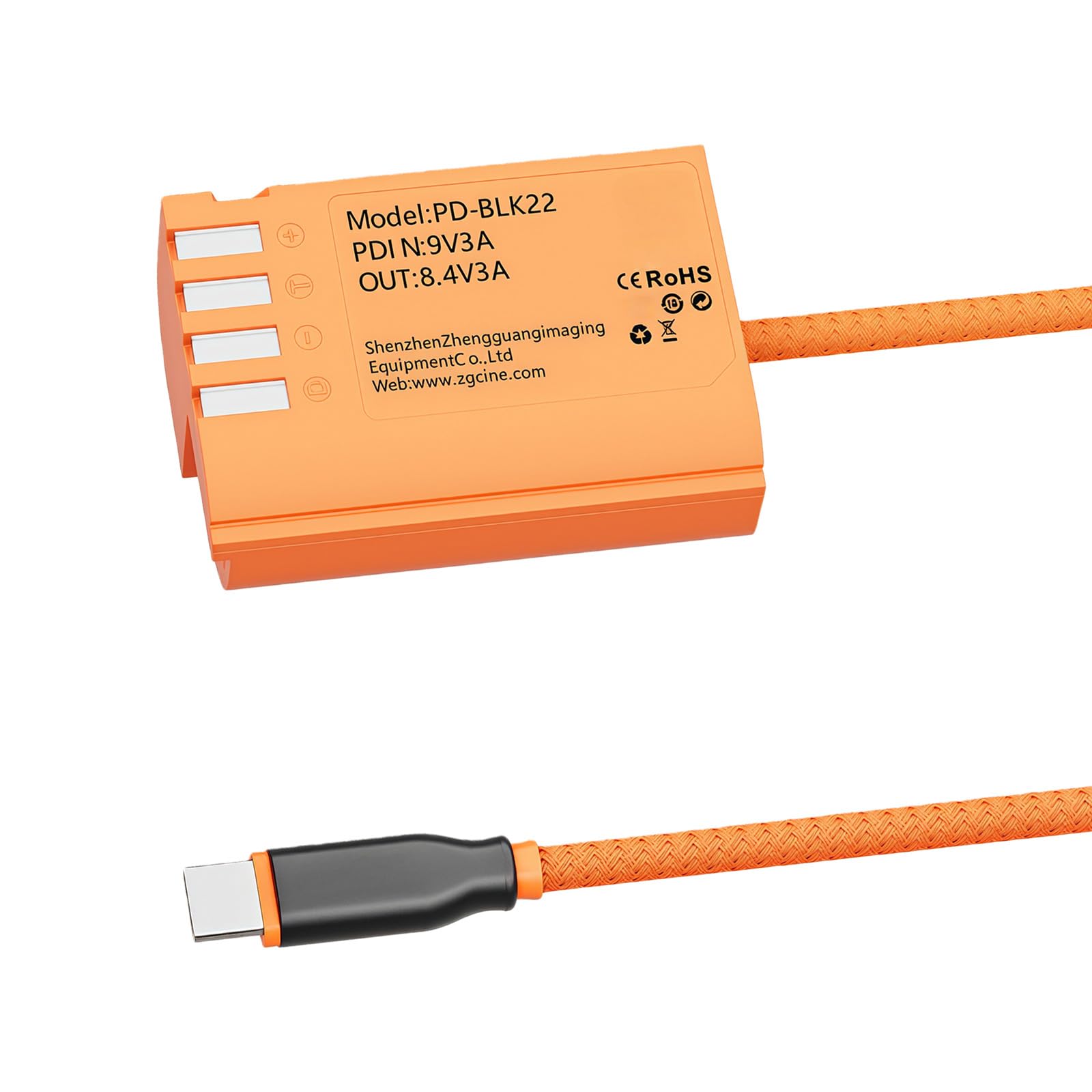Wirtualny zasilacz USB C do DMW BLK22 do kompaktowych aparatów cyfrowych i zaawansowanych modeli z kablem 60 cm