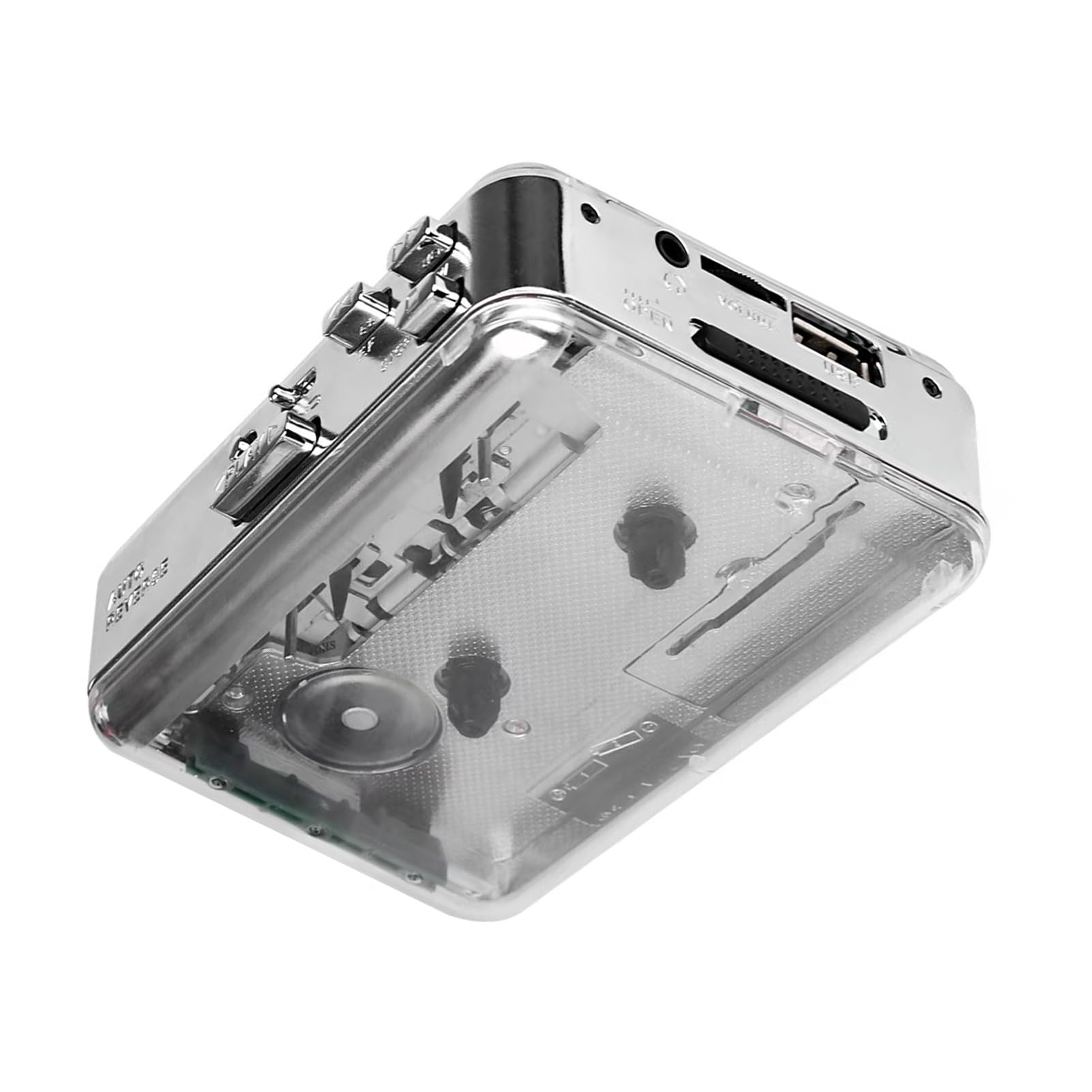 Dwukanałowy Stereofoniczny Przenośny Przezroczysty Konwerter MP3 Odtwarzacz Kasetowy USB2.0, Czysta jakość Dźwięku, łatwy Transfer, Lekka Konstrukcja, Mocne Odtwarzanie Dźwięku,