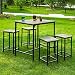 SoBuy Set Mesa Alta de Bar y 4 Taburetes OGT11-N,ES (4 sillas)