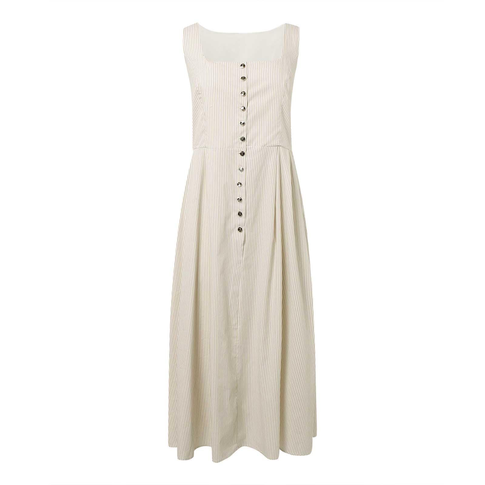 Dirndl für Damen, Oktoberfest Damen Outfit Dirndl Lang mit Knöpfen 2 Set Inkl. Festliche Kleider für Damen, Dirndlschürzen. Trachtenkleid Damenmode Dirndlkleid Komplett für Bierfest Cosplay Party