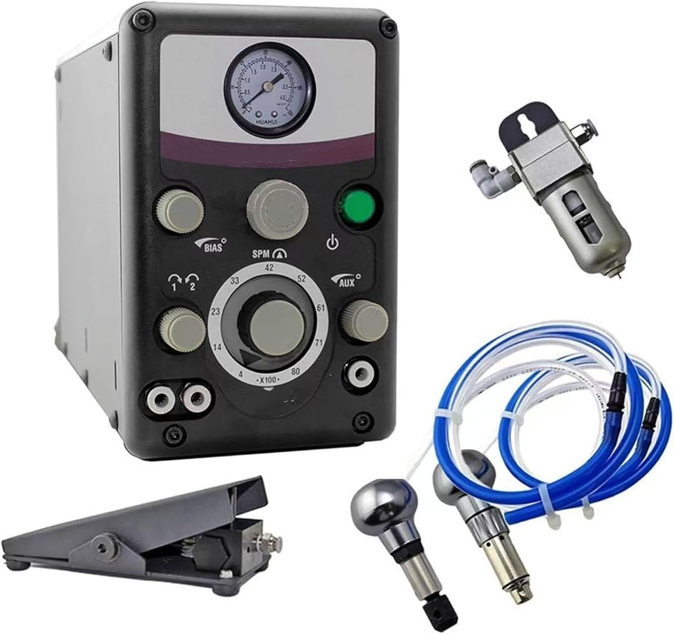 Máquina de grabado neumática, grabador profesional de joyería de doble cabeza para manualidades de metal, hierro forjado y proyectos artesanales, herramienta de precisión para creadores