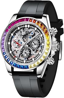 Pagani Design PD1653 Automatic Mechanical Men's Watch Business Stainless Steel Waterproof Wristwatch Rainbow Luxury Watch Men Hollow Sports Watches